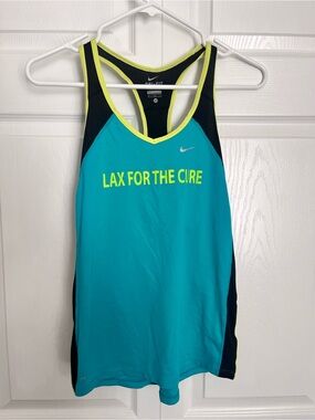 Nike Women’s Teal 'Lax For The Cure' Performance Tank